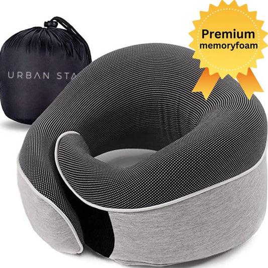 Nackenkissen Flugzeug/Auto - Reisekissen - Premium Memory Foam - ergonomisches Nackenkissen - Reisekissen - Memory Foam