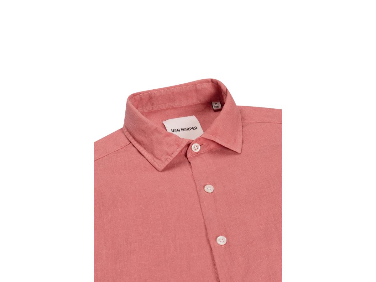 Van Harper Leinenhemd – Regular Fit – Größe XL – Himbeere