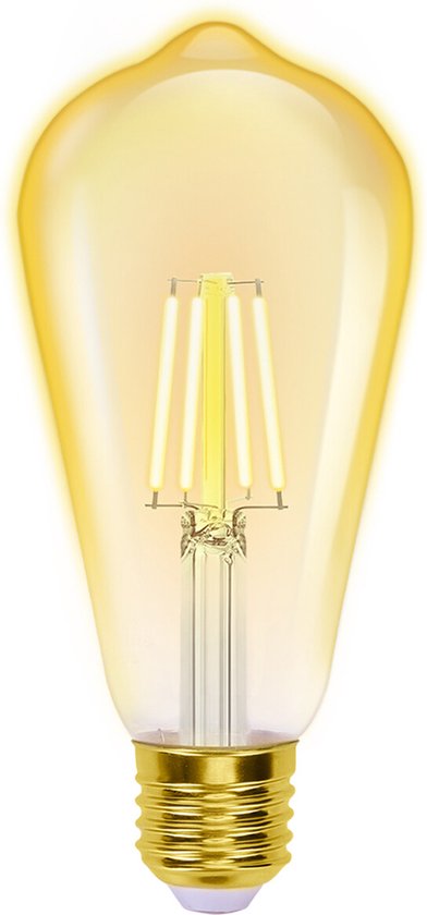 Aigostar 10YIE – ST64 – Intelligente Beleuchtung – Leuchtmittel E27 – Ø 6,4 cm – Steuerung per App – Dimmbar – Smart Bulb – 6 W