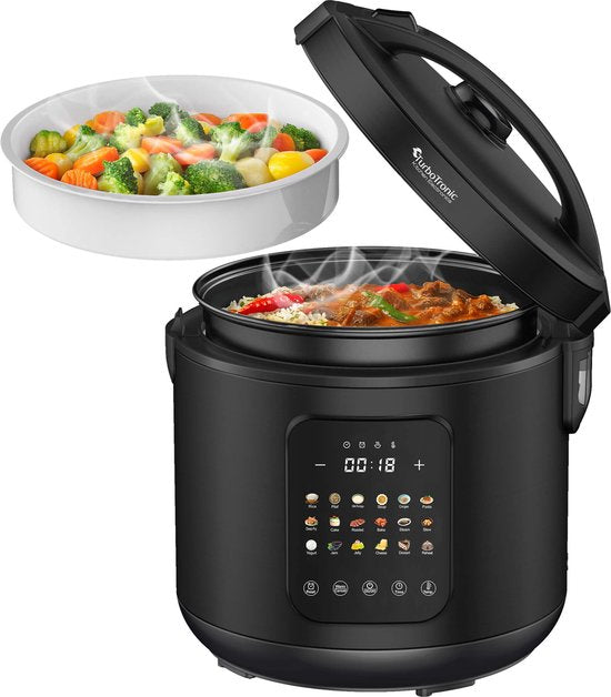 TurboTronic DMC21 Multikocher mit 18 Kochprogrammen – Schwarz