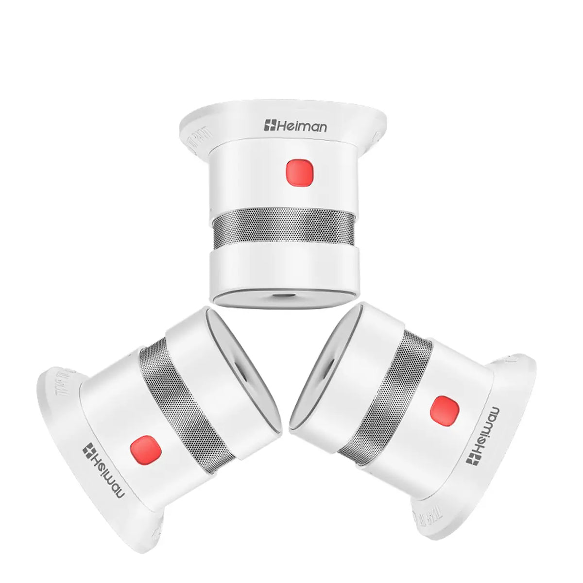Heiman Mini-Rauchmelder, 3er-Set – 10 Jahre Batterielebensdauer – 85 dB Alarm