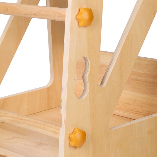 Sunny Liv Lern-Turm „Naturel“ – Montessori-inspiriertes Küchenhilfsmittel aus Holz – Verstellbarer Kinder-Küchenturm – Sicheres und pädagogisches Spielzeug