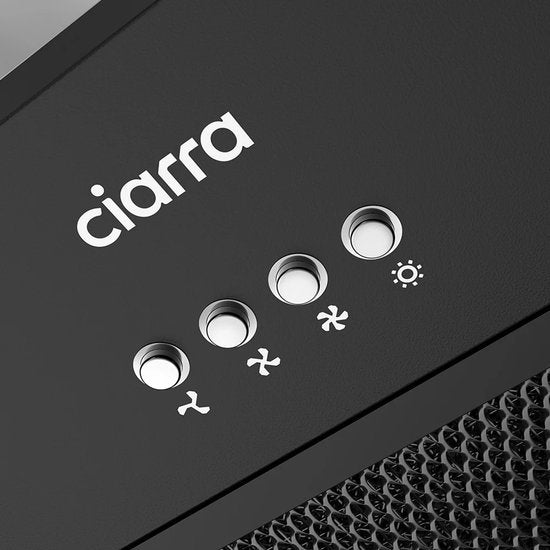 CIARRA CBCB6926A Einbau-Dunstabzugshaube 60 cm – 650 m³/h – schwarz – A+++