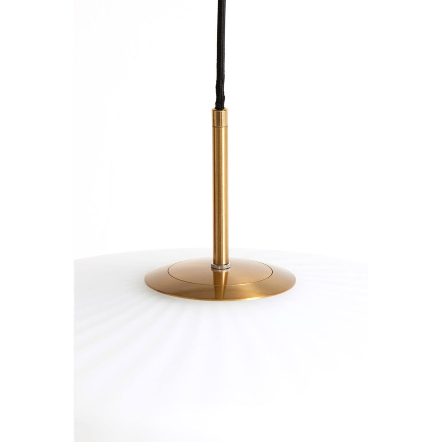 Light & Living Hängeleuchte Pleat - Ø30x17 cm - Matt Weiß/Gold