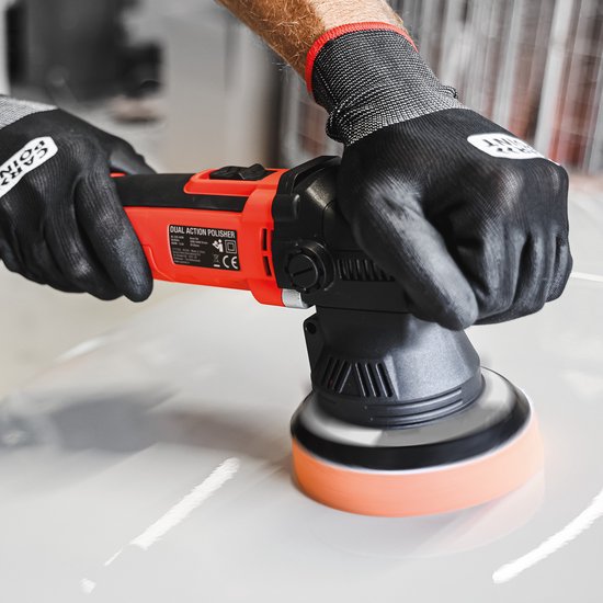 Carpoint Dual-Action-Poliermaschine – 650 Watt – 6 Geschwindigkeitsstufen – 2000–6400 Polierbewegungen – 9 mm Exzenterhub