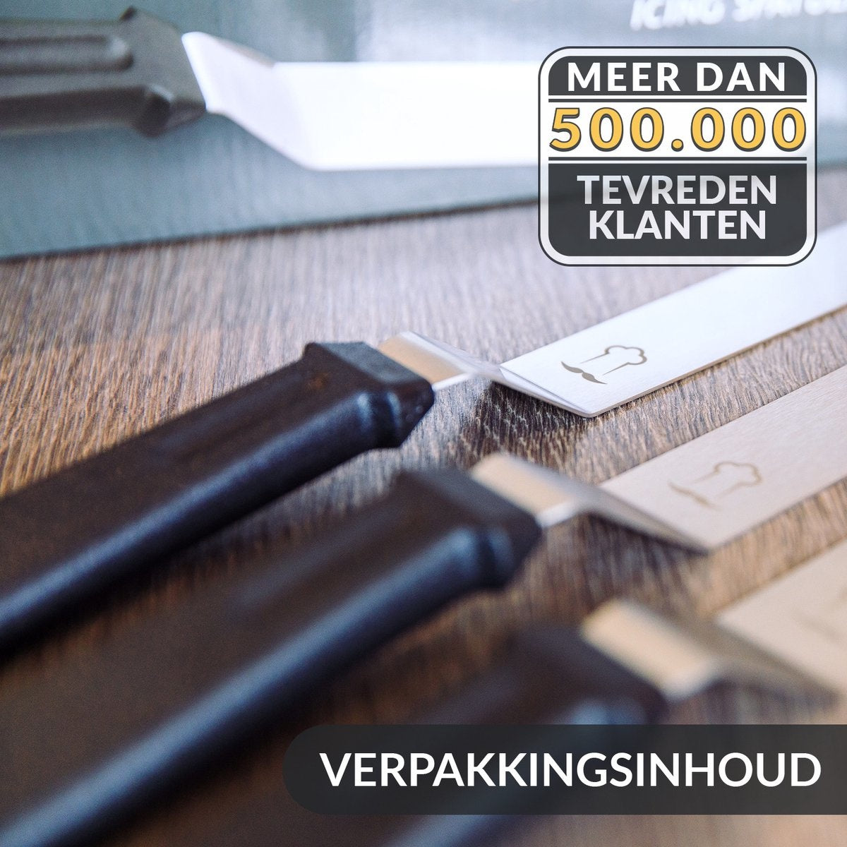Chefarone Glasiermesser - Konditorei-Set - Tortenspatel - Palettenmesser - 3er-Set