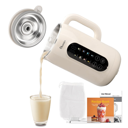 IAGREEA 10-in-1-Nussmilchbereiter mit Edelstahldeckel – aus BPA-freiem Material, ideal für selbstgemachte Mandelmilch