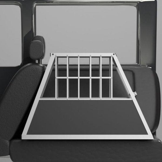 tectake Hundetransportbox - 90 x 66 x 69,5 cm - Schwarz/Silber