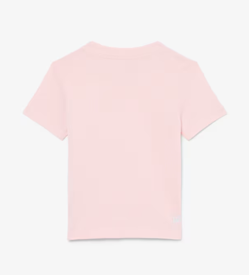 Lacoste Ultra Dry Sport-T-Shirt für Kinder – Hellrosa – Regular Fit, schweißableitend