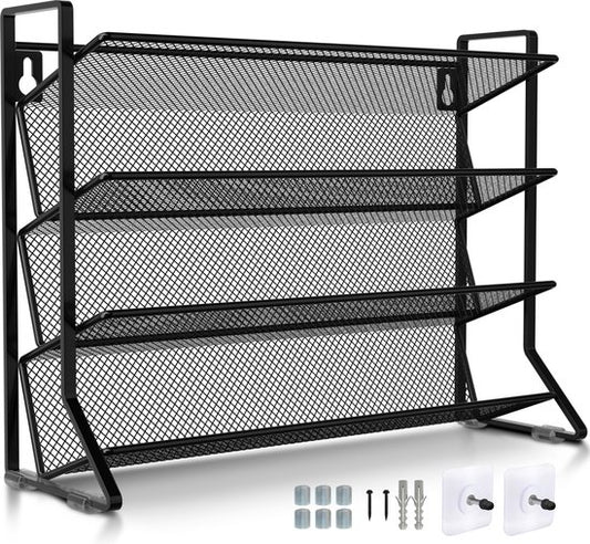 Soothe Gewürzregal stehend und hängend für 24 Gewürzdosen - 4 Lagen - Gewürzorganisator - Gewürzregal - Gewürzregal - Schwarz