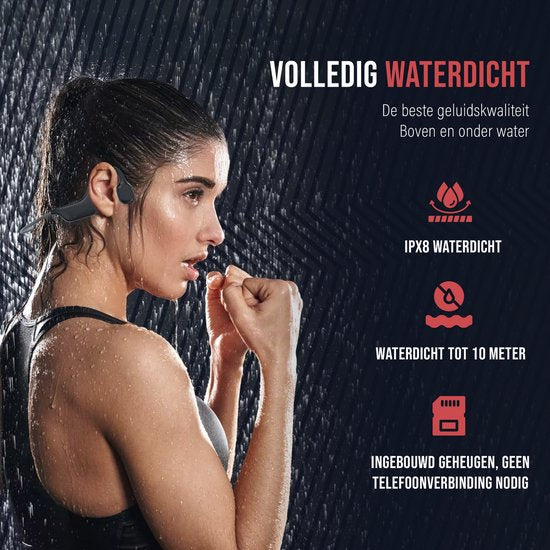 Tech Essentials Hydro X10 - Sport-Ohrhörer - drahtlos - offenes Ohr - IPX8 - 32GB - Knochenleitungskopfhörer - Kopfhörer - Laufen - Bluetooth