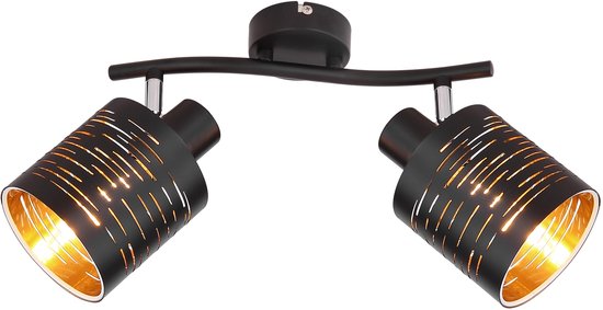 Globo – Strahler – TUNNO – schwarz – Metall – Aufbaustrahler – E14 – 15342-2