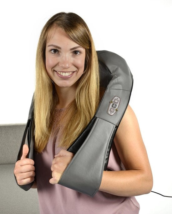 Grundig Elektrisches Shiatsu-Massagekissen - Nackenmassagegerät - 8 Massagetasten - Wärmefunktion