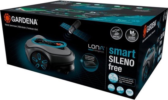 Gardena Smart Sileno Free 1000 Mähroboter – bis zu 1000 m² – 63 x 43 x 26 cm