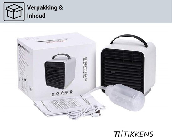 TIKKENS Mini-Luftkühler / Ventilator / Tischventilator / Luftkühler - Dunkelgrün