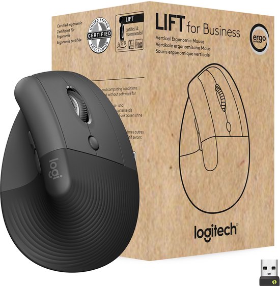 Logitech Lift-Serie – Vertikale Maus – 4000 DPI – Kabellos