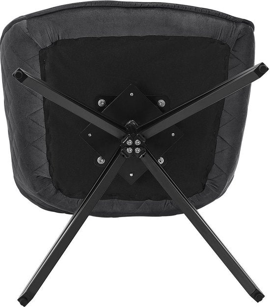 Esszimmerstuhl / Drehstuhl / Eimerstuhl Clyde - Dunkelgrau - Metallgestell