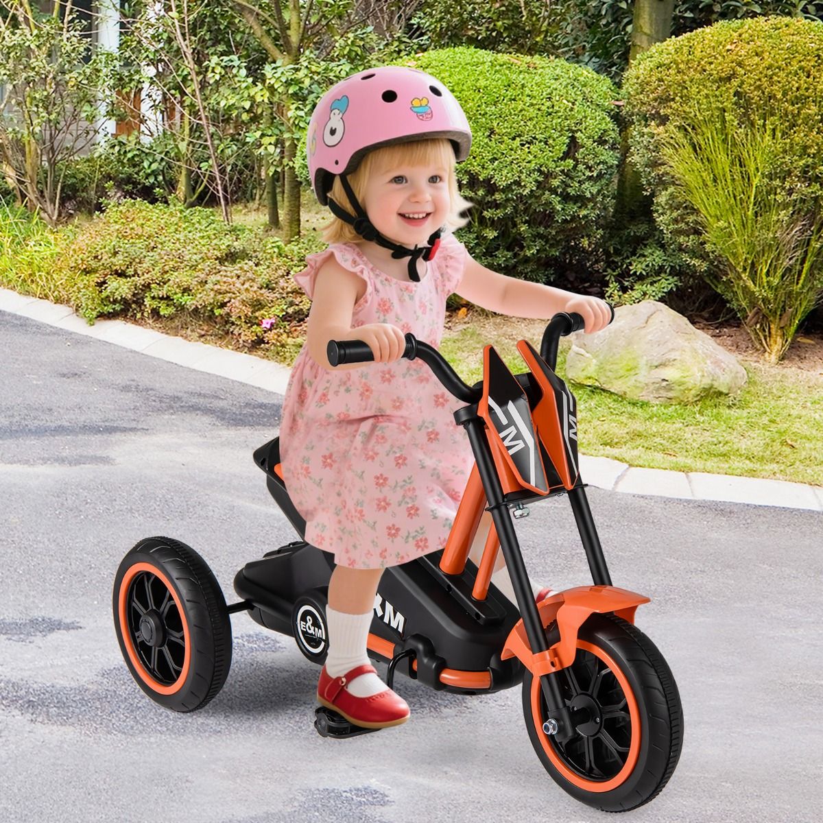 Coast Kinderdreirad – stabiler Dreiecksrahmen – Lenkbegrenzer – orange