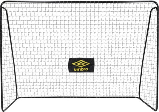 Umbro Fußballtor – Fußballtor 300 x 120 x 205 cm – Großes Fußballtor – Spielgerät für Kinder und Erwachsene – Schnelle Montage – Fußball-Trainingstor – Metall – Schwarz/Gelb