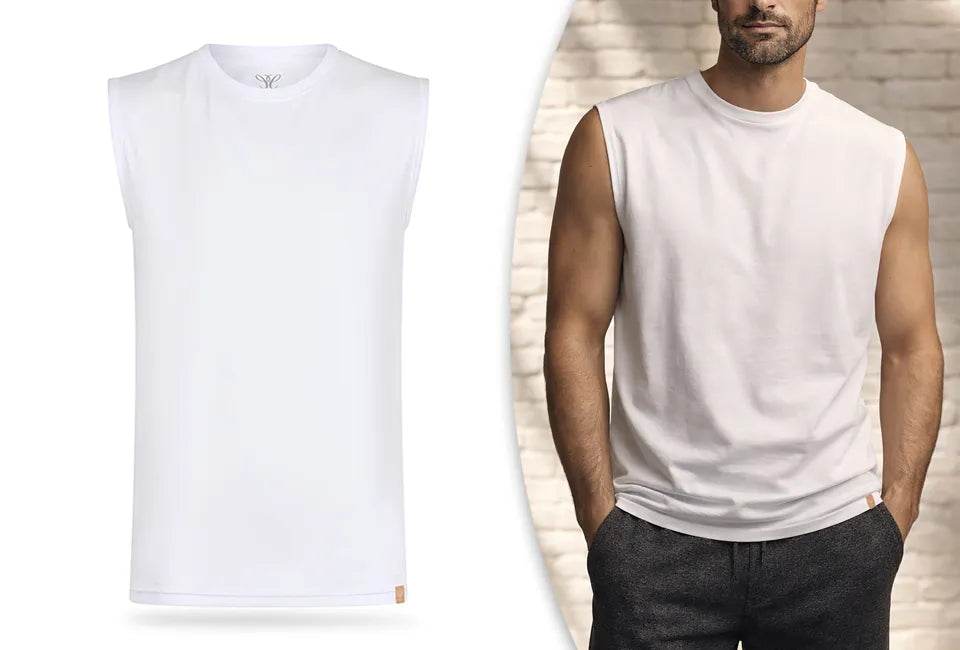 Outspot Duopack Ärmellose T-Shirts – Schwarz – Größe S