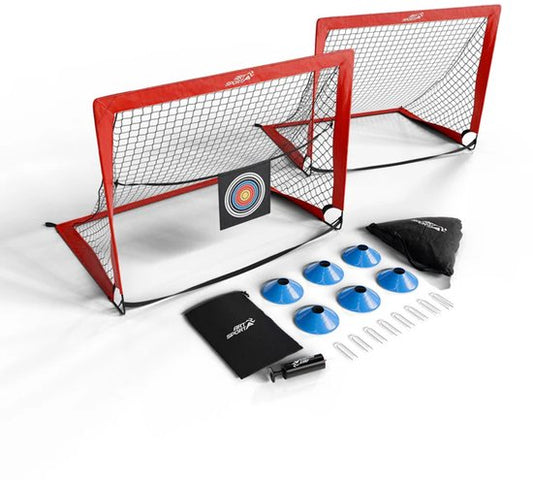 Pop-up-Fußballtor Goal Master - 2er-Set - Rot