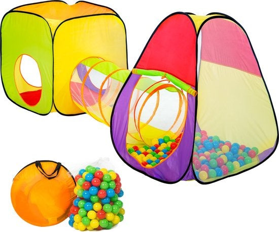 tectake - Home Kinderzelt - Spielhaus - Spielzelt - Ballspielplatz 200 Bälle