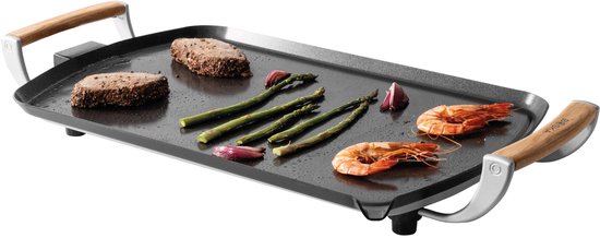 Boska Elektrische Grillplatte Pro - 35x56 cm Eiche Griffe - Teppanyaki Platte