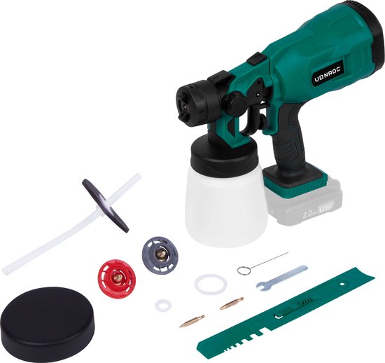 VONROC Accu Farbsprühgerät - VPower 20V - Ohne Akku & Ladegerät - Kapazität 800 ml - Inkl.