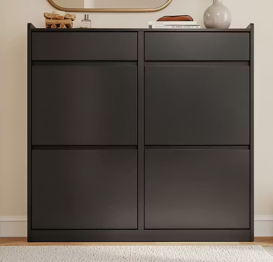 SoBuy Schuhschrank FSR169-SCH – Schlanke Ausführung – 19 x 98 x 95 cm – Schwarz