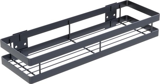 Noswo Kräuterregal zum Aufhängen - Kräuterregal für Kräutertöpfe - Küchenregal zum Aufhängen - 40 cm - Schwarz