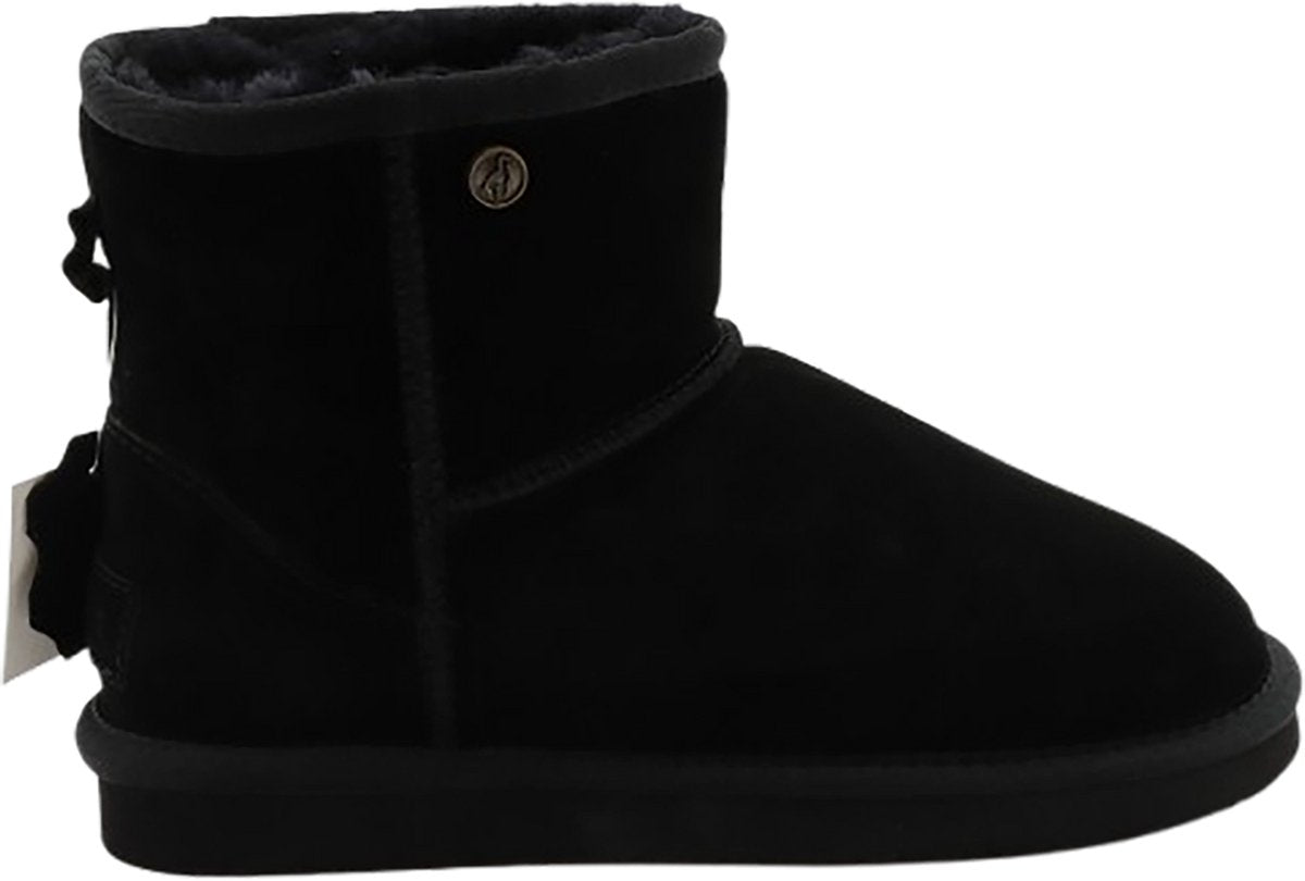 Alpacas Footwear Damenstiefel aus Wildleder gefüttert mit 100% Lammwolle - schwarz - Größe 49