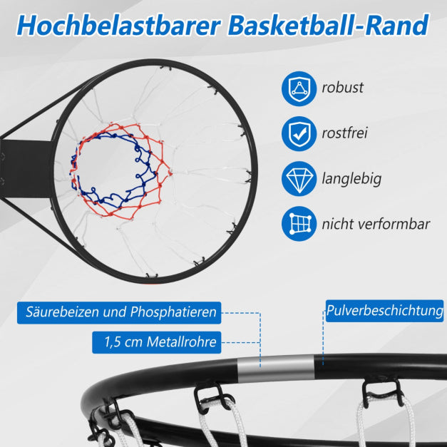 Coast Basketball Ring - Metall & Polyester - Ø45cm - 58 x 48 x 10 cm - Schwarz