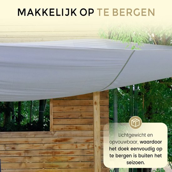 O'DADDY® Schattentuch 5x5m Rechteck - Sonnensegel - Schattierungsnetz - Vordach mit Befestigungsmaterial - UV30 Sonnenschutz - Dunkelgrau