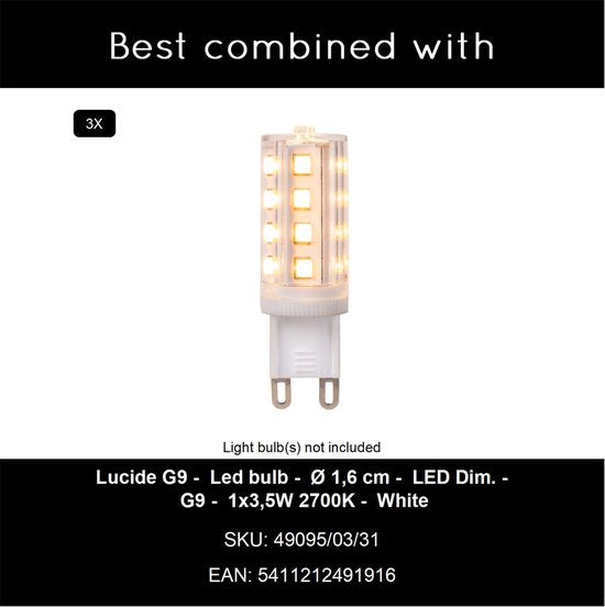 Lucide SENTINO – Deckenleuchte – Ø 30 cm – 3xG9 – Taupe