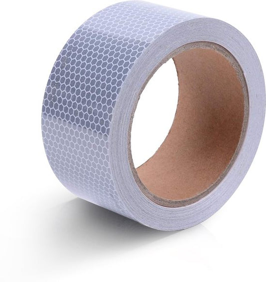 Reflektierendes Band - 5cm breit, 3m lang - Reflektierende Aufkleber - Reflektor Fahrrad - Fahrrad-Reflektoren - Selbstklebender Reflektor - Bakfiets - LKW-Reflexion