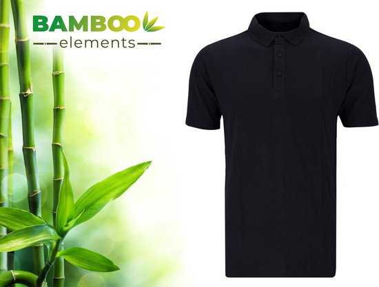 Bamboo Elements – Herren-Poloshirt – Marineblau - Größe XXXL – Herren-Poloshirt – Kurzarm – Piqué-Stoff – Herren-T-Shirt – Bambus