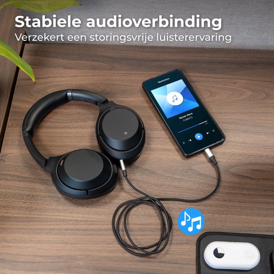 Nuvance AUX-zu-USB-C-Kabel – AUX-Kabel mit USB-C-Anschluss – 1 Meter – USB-C-zu-AUX – geflochtenes Nylon – USB-C-AUX – USB-C-zu-Klinkenstecker