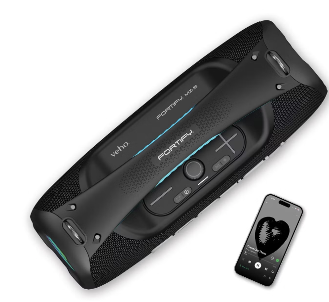 Veho MZ-9 Fortify 100 Watt Tragbarer Bluetooth-Lautsprecher VSS-033-MZ9-B
