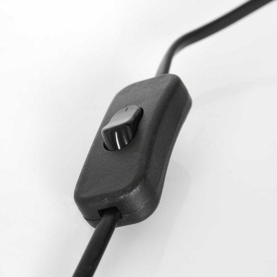 Tischlampe Ambiance 3401ZW Schwarz, 25 cm hoch, 26 cm Durchmesser, aus Elektronik, Glas und Metall, Steinhauer, zeitgenössisches Design für den Innenbereich