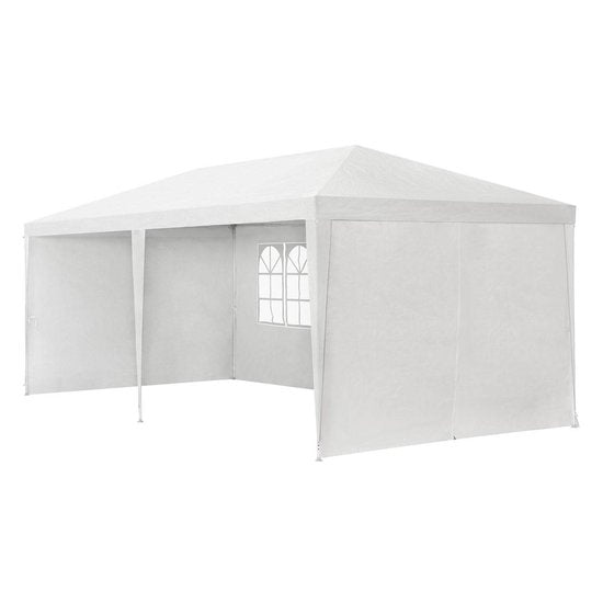 Partyzelt mit Seitenwänden - 3x6M - Weiß
