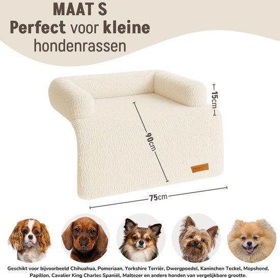 By Cee Cee Original Hundedeckenbank - Hundedeckenbank - Hundekorb - Premium - komplett abnehmbar - Beige - 75x90 - Größe S