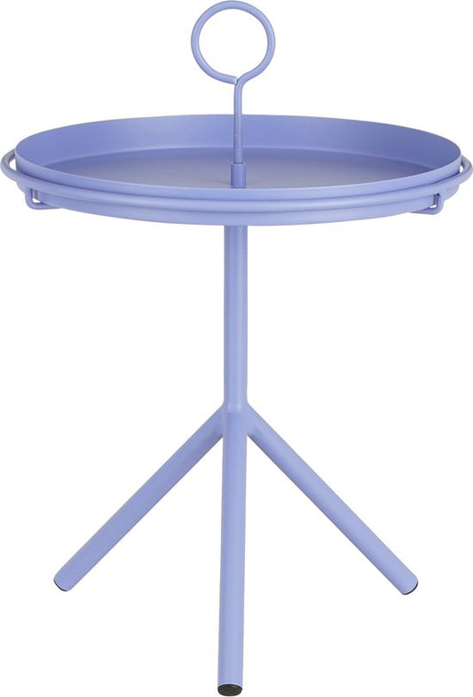 Mica Decorations Aston Beistelltisch mit abnehmbarem Tablett - H42 x Ø31 cm - Metall - Flieder