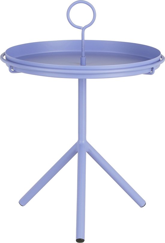 Mica Decorations Aston Beistelltisch mit abnehmbarem Tablett - H42 x Ø31 cm - Metall - Flieder
