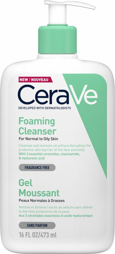 CeraVe Schäumendes Reinigungsgel – für normale bis fettige Haut – 473 ml