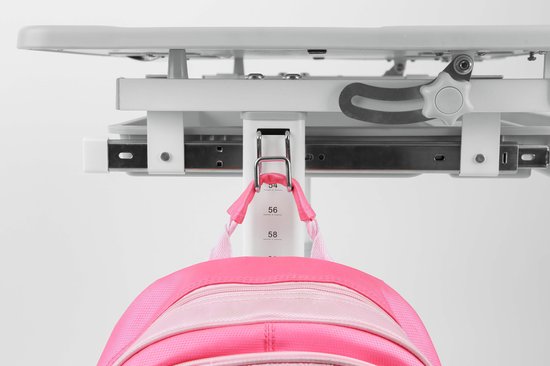 VDD Gaming - Kinderschreibtisch mit Schreibtischstuhl - höhenverstellbar von 54 cm bis 76 cm - mit Stauraum - Weiß