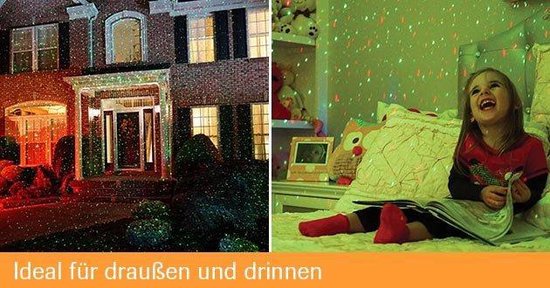 Weihnachtslichtprojektor – Star Shower Motion (Laserprojektor mit bewegten Mustern)
