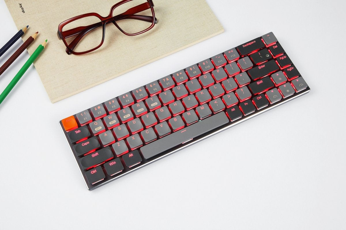 XINMENG RF-68MINI Kabellose mechanische Tastatur - 68Tasten - Bluetooth/2.4G/Line 3modes - Low Blue Switch - RGB LIGHT - Windows/Mac - QWERTY - Leicht und tragbar