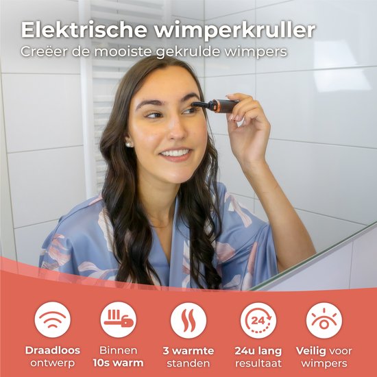 Nuvance - Elektrische Wimpernzange - Wimpernzange - Beheizte Wimpernzange - Wimpernlifting - 3 Temperatureinstellungen - USB wiederaufladbar