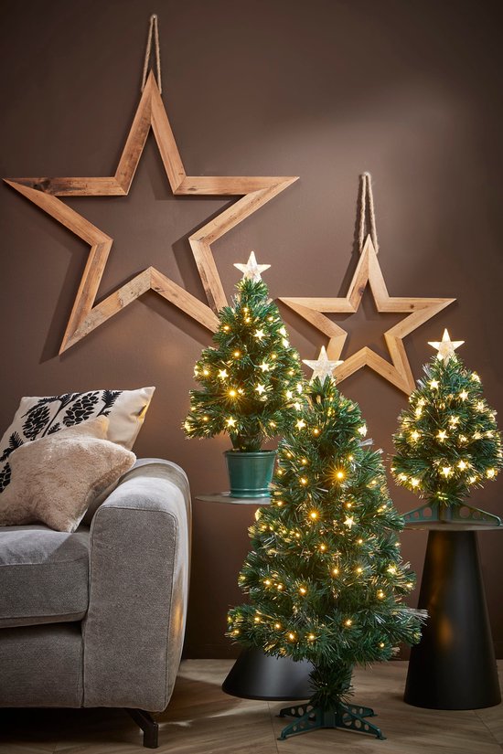 Luca Lighting Mercury Kunstweihnachtsbaum mit Glasfaserbeleuchtung – H 45 x Ø 25 cm – Grün
