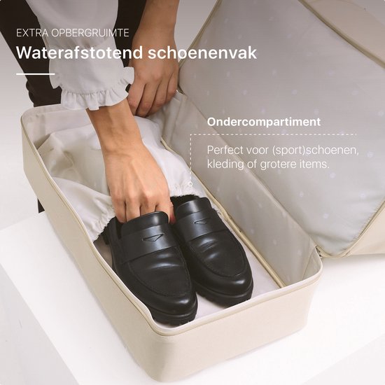 ONYX The Weekender Reisetasche für Damen und Herren – 50 l Wochenendtasche – Duffel Bag als Handgepäck – Elfenbeinweiß